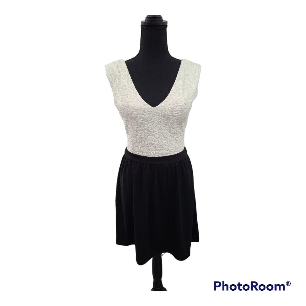 Candie's Cream and Black Dress